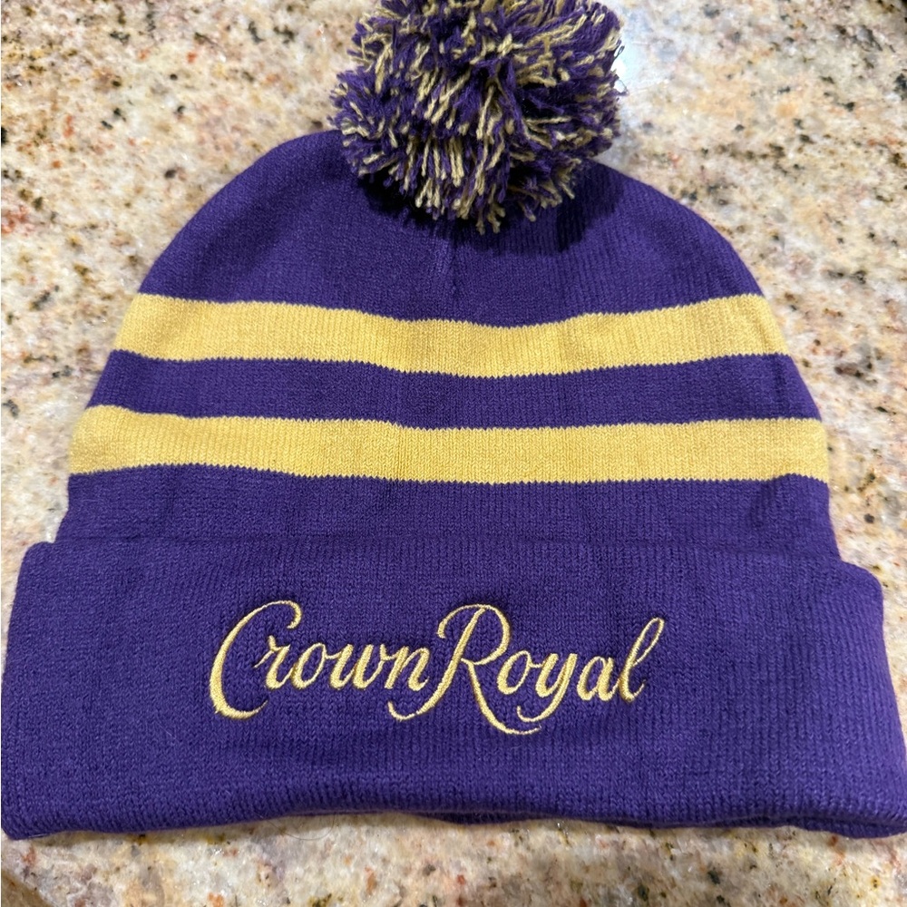 Purple and Gold NFL Crown Royal Beanie